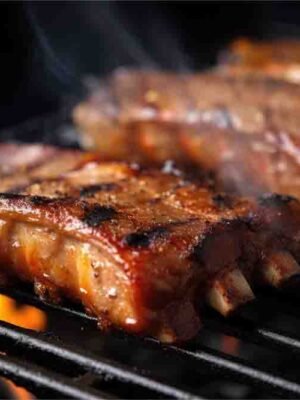 hot-grilled-spare-ribs-with-barbecue-sauce-with-fire-ai-generative